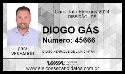 Candidato DIOGO GÁS 2024 - RIBEIRÃO - Eleições