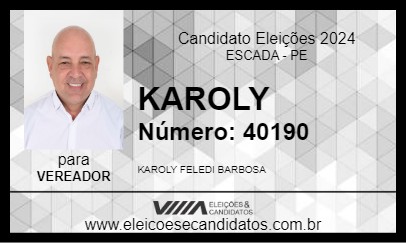 Candidato KAROLY 2024 - ESCADA - Eleições