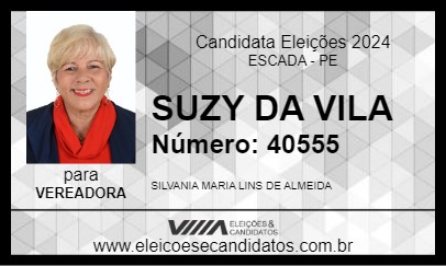 Candidato SUZY DA VILA 2024 - ESCADA - Eleições