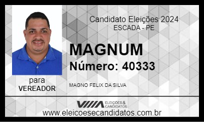 Candidato MAGNUM 2024 - ESCADA - Eleições