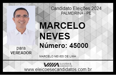 Candidato MARCELO NEVES 2024 - PALMEIRINA - Eleições