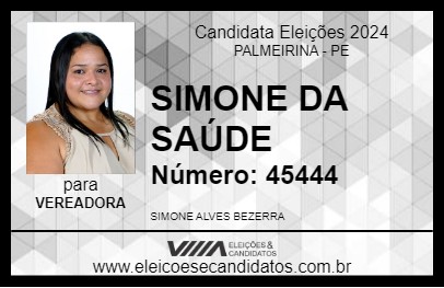 Candidato SIMONE DA SAÚDE 2024 - PALMEIRINA - Eleições