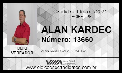 Candidato ALAN KARDEC 2024 - RECIFE - Eleições