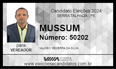 Candidato MUSSUM 2024 - SERRA TALHADA - Eleições