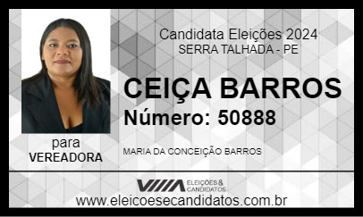 Candidato CEIÇA BARROS 2024 - SERRA TALHADA - Eleições