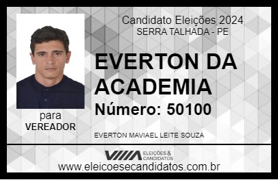 Candidato EVERTON DA ACADEMIA 2024 - SERRA TALHADA - Eleições