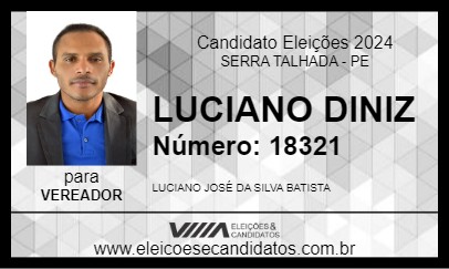 Candidato LUCIANO DINIZ 2024 - SERRA TALHADA - Eleições