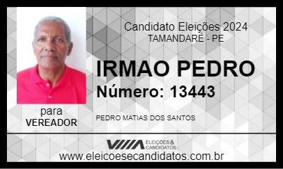 Candidato IRMAO PEDRO 2024 - TAMANDARÉ - Eleições