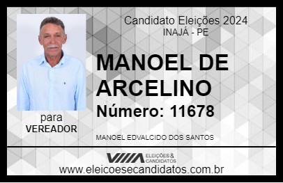 Candidato MANOEL DE ARCELINO 2024 - INAJÁ - Eleições