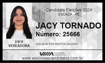 Candidato JACY TORNADO 2024 - ESCADA - Eleições