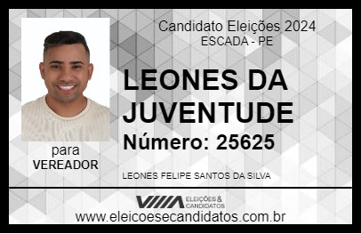 Candidato LEONES DA JUVENTUDE  2024 - ESCADA - Eleições