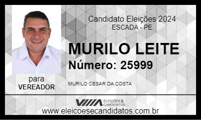 Candidato MURILO LEITE 2024 - ESCADA - Eleições