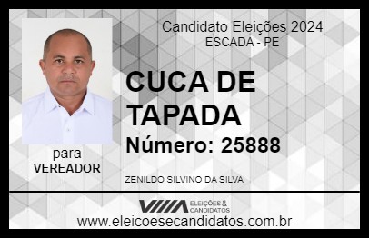 Candidato CUCA DE TAPADA 2024 - ESCADA - Eleições