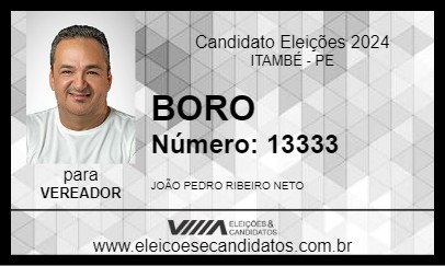 Candidato BORO 2024 - ITAMBÉ - Eleições