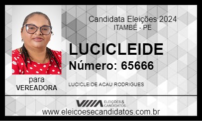 Candidato LUCICLEIDE 2024 - ITAMBÉ - Eleições