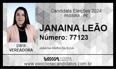 Candidato JANAINA LEÃO 2024 - PASSIRA - Eleições