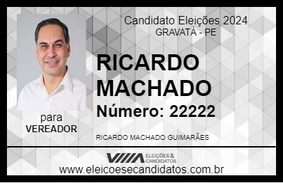 Candidato RICARDO MACHADO 2024 - GRAVATÁ - Eleições