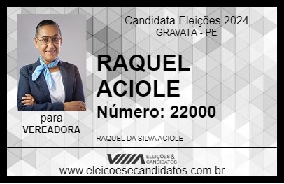 Candidato RAQUEL ACIOLE 2024 - GRAVATÁ - Eleições