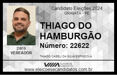 Candidato THIAGO DO HAMBURGÃO 2024 - GRAVATÁ - Eleições