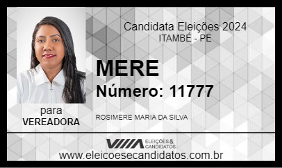 Candidato MERE 2024 - ITAMBÉ - Eleições