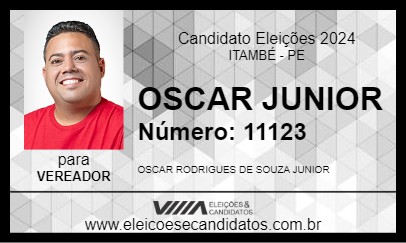 Candidato OSCAR JUNIOR 2024 - ITAMBÉ - Eleições