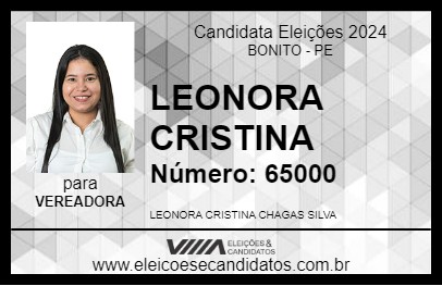 Candidato LEONORA CRISTINA 2024 - BONITO - Eleições