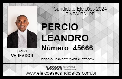 Candidato PERCIO PESSOA 2024 - TIMBAÚBA - Eleições