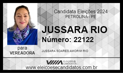 Candidato JUSSARA RIO 2024 - PETROLINA - Eleições