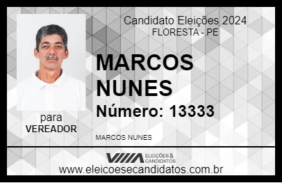 Candidato MARCOS NUNES 2024 - FLORESTA - Eleições