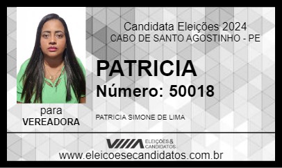 Candidato PATRICIA 2024 - CABO DE SANTO AGOSTINHO - Eleições