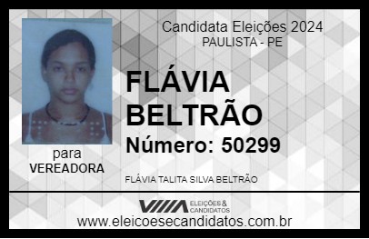 Candidato FLÁVIA BELTRÃO 2024 - PAULISTA - Eleições