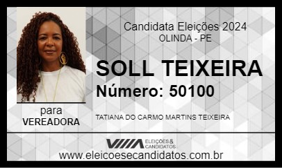 Candidato SOLL TEIXEIRA 2024 - OLINDA - Eleições