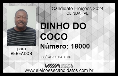 Candidato DINHO DO COCO 2024 - OLINDA - Eleições