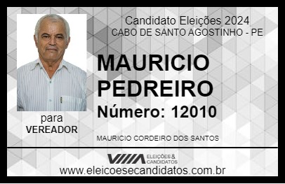 Candidato MAURICIO PEDREIRO 2024 - CABO DE SANTO AGOSTINHO - Eleições