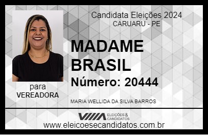 Candidato MADAME BRASIL 2024 - CARUARU - Eleições