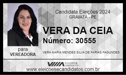 Candidato VERA DA CEIA 2024 - GRAVATÁ - Eleições