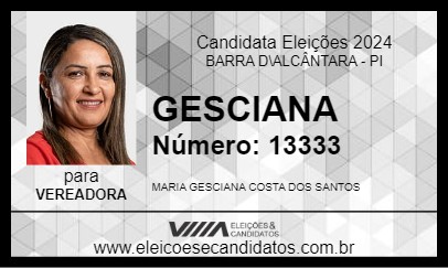 Candidato GESCIANA 2024 - BARRA D\ALCÂNTARA - Eleições