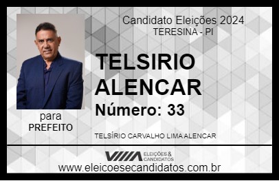 Candidato TELSIRIO ALENCAR 2024 - TERESINA - Eleições