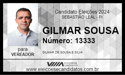 Candidato GILMAR SOUSA 2024 - SEBASTIÃO LEAL - Eleições