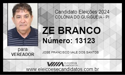 Candidato ZE BRANCO 2024 - COLÔNIA DO GURGUÉIA - Eleições