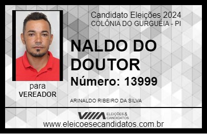 Candidato NALDO DO DOUTOR 2024 - COLÔNIA DO GURGUÉIA - Eleições