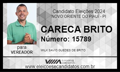 Candidato CARECA BRITO 2024 - NOVO ORIENTE DO PIAUÍ - Eleições