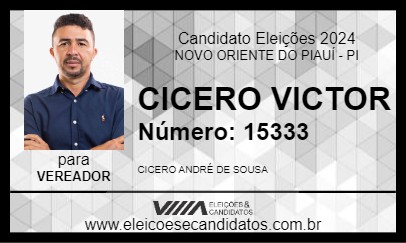 Candidato CICERO VICTOR 2024 - NOVO ORIENTE DO PIAUÍ - Eleições