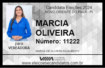 Candidato MARCIA OLIVEIRA 2024 - NOVO ORIENTE DO PIAUÍ - Eleições