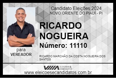 Candidato RICARDO NOGUEIRA 2024 - NOVO ORIENTE DO PIAUÍ - Eleições