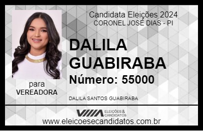 Candidato DALILA GUABIRABA 2024 - CORONEL JOSÉ DIAS - Eleições