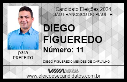 Candidato DIEGO FIGUEREDO 2024 - SÃO FRANCISCO DO PIAUÍ - Eleições