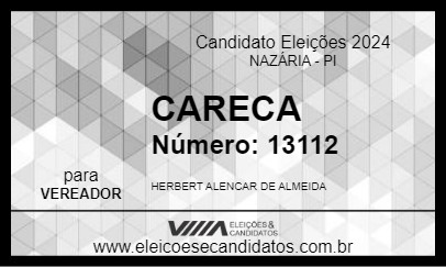 Candidato CARECA 2024 - NAZÁRIA - Eleições