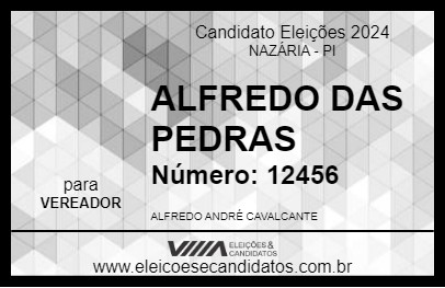 Candidato ALFREDO DAS PEDRAS 2024 - NAZÁRIA - Eleições