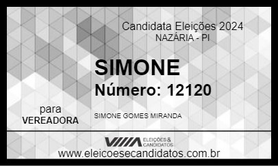 Candidato SIMONE 2024 - NAZÁRIA - Eleições